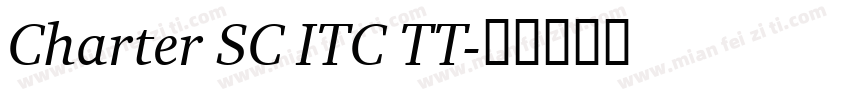 Charter SC ITC TT字体转换